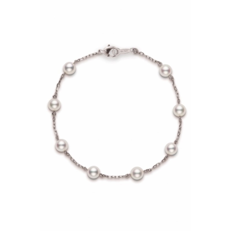 Mikimoto Akoya Cultured Pearl Station Bracelet